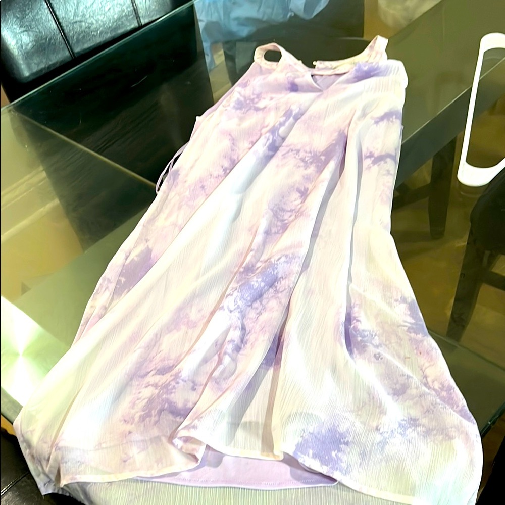 Purple and White Kids Dress